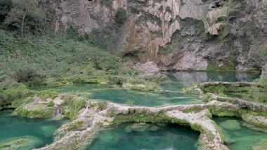 beautiful small waterfalls, Waterfall hidden in the (EL SALTO-EL MECO) san luis potosi Mexico