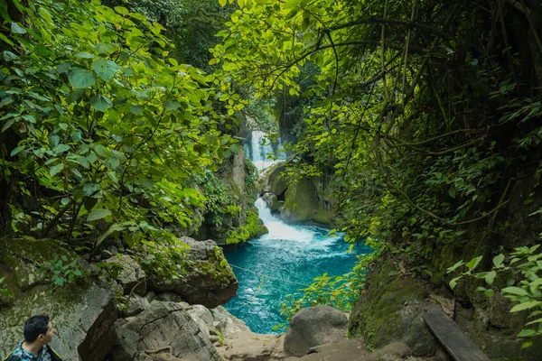 Forest River Stones Landscape Beautiful Panoramic View River Bridge God — Stock Photo, Image