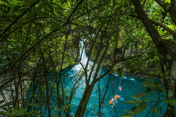 Panoramic beautiful deep forest waterfall in (EL SALTO-EL MECO) san luis potosi Mexico,