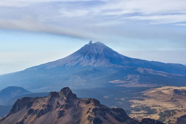 Volcán Popocatepetl Erupción Trekking Parque Nacional Iztaccihuatl Popocatepetl México — Foto de Stock