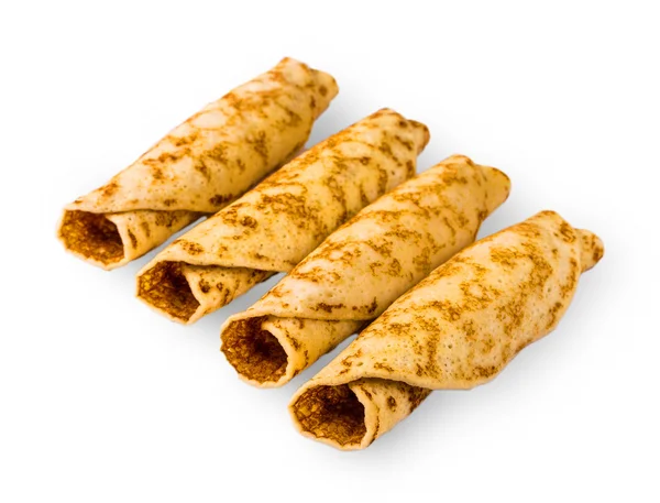 Heerlijke pannenkoeken gerold in een roll2 — Stockfoto