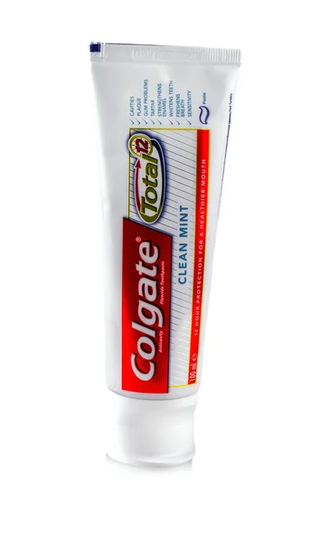 Immagine del dentifricio Colgate su bianco — Foto Stock