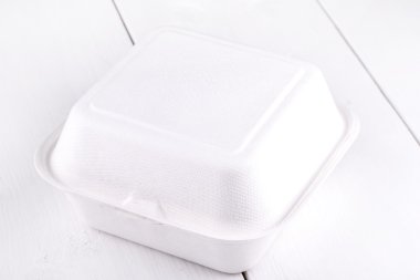 Beyaz gıda kutusu, hamburger için ambalaj