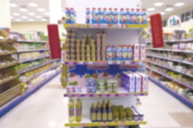 arkaplan için bulanık süpermarket