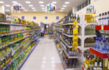 arkaplan için bulanık süpermarket