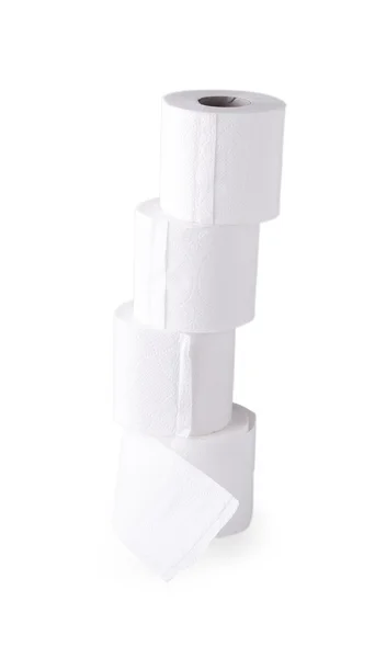 Einfache Rolle Toilettenpapier auf dem weißen — Stockfoto