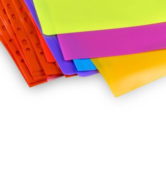 karışıklık varios renkli şeffaf dosyalarında