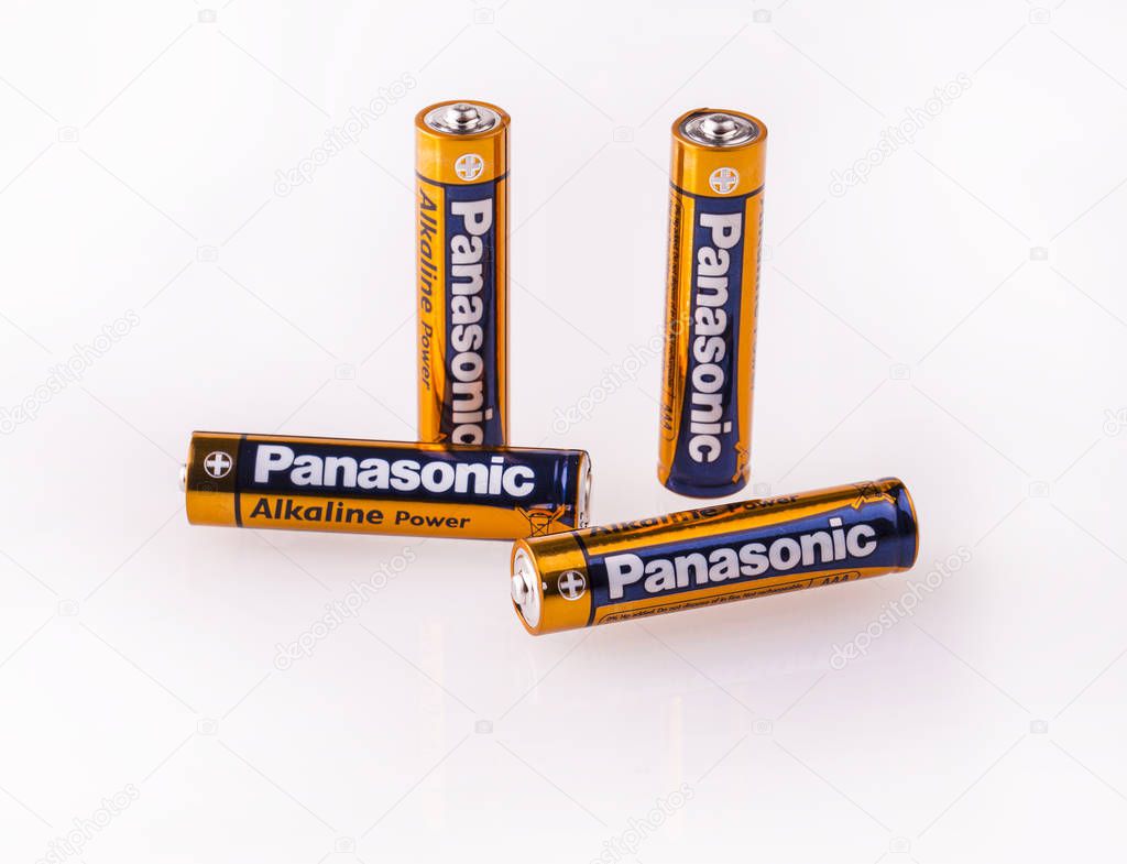 Panasonic Battery on white background