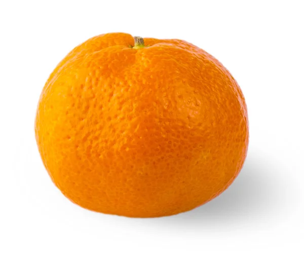 Tangerina mandarina laranja sobre fundo branco — Fotografia de Stock