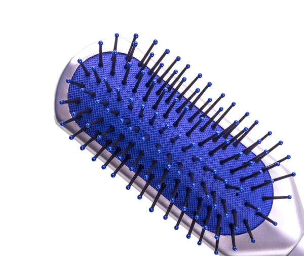 Massage black comb isolated on white — Stock Photo, Image