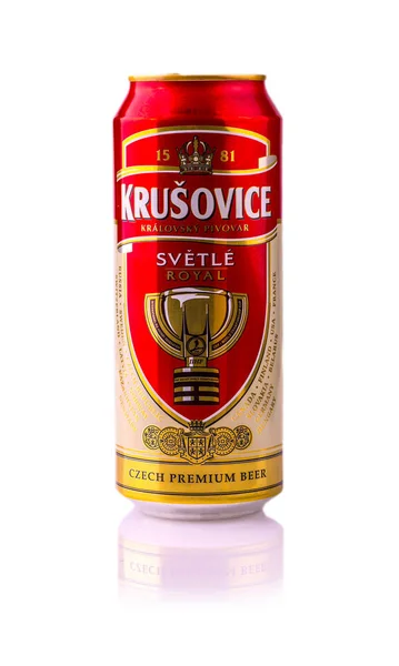 Krusovice bira. Bu bira ile acı bir soluk lager olduğunu bir daha doğrusu — Stok fotoğraf