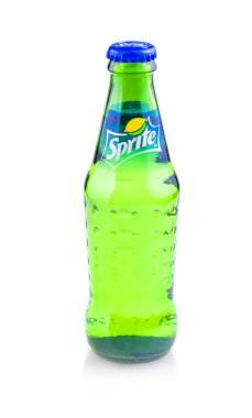 Beyaz arka plan üzerinde izole sprite cam şişe