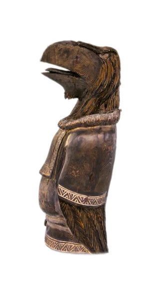 Деревянный кумир аборигенов на Камчатке — стоковое фото