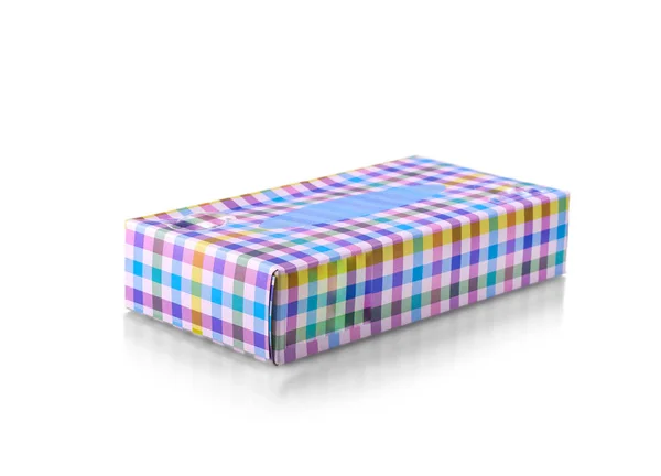 Caixa colorida fechada com guardanapos de papel — Fotografia de Stock