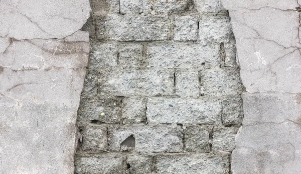 Oude oppervlak van beton en bakstenen. — Stockfoto