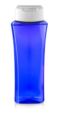 beyaz izole mavi duş jeli şişe