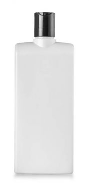 Beyaz arka plan üzerinde izole gümüş şişe.