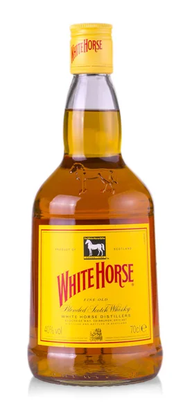 White Horse Scotch Whisky harmanlanmış Scotch viski Edinbu üzerinden olduğunu — Stok fotoğraf