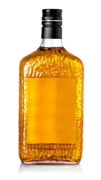 Uyumak arka plan üzerinde izole viski şişesi — Stok fotoğraf