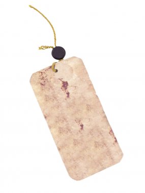 İple bağlanmış boş etiket