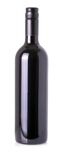 Bottiglia di vino isolata su fondo bianco. — Foto Stock