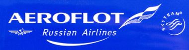 Banner Skyteam logosu ile yakın çekim shot