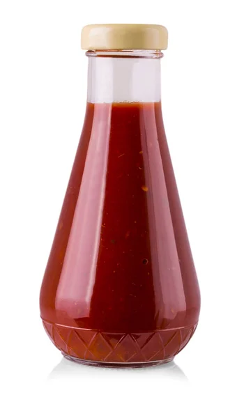 Fles Ketchup geïsoleerd op witte achtergrond — Stockfoto