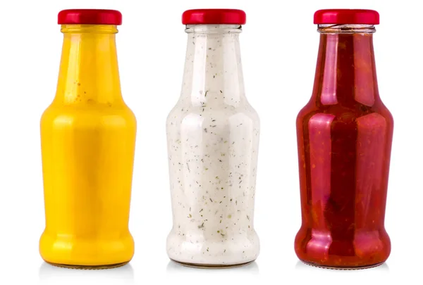 Sauce set isolated on white background. — Stock Photo, Image