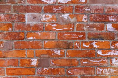 Kırmızı tuğla duvar arkaplanı veya dokusu.