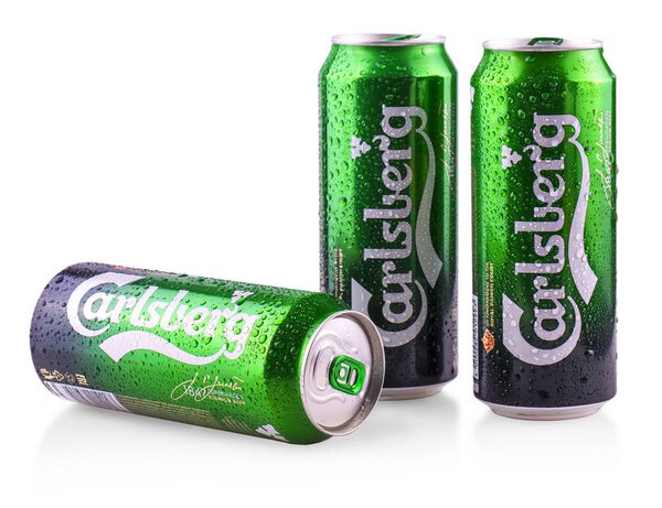 Crumpled Aluminum can isolated on white background.