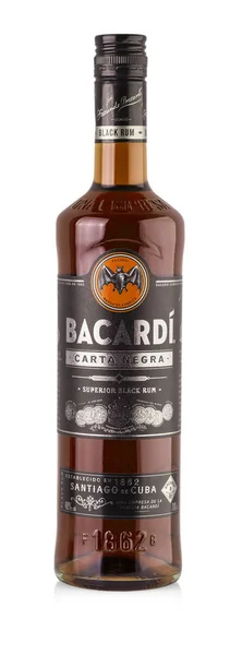 Bacardi Carta Negra ROM şişe — Stok fotoğraf