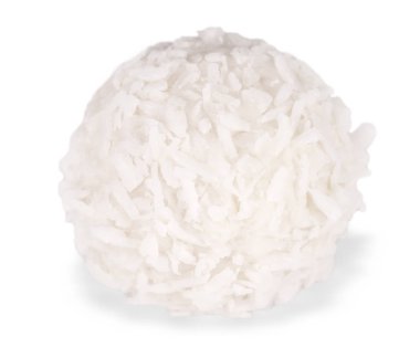 Hindistan cevizi şeker beyaz arka plan üzerinde izole.