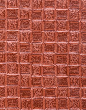 Eyer kahverengi sentetik deri kabartma doku arka plan ile.