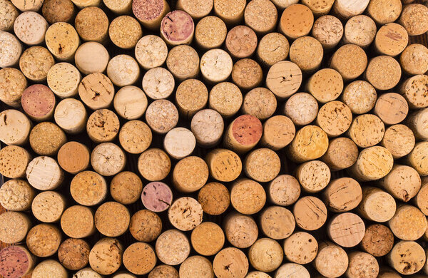 Background pattern of wine bottles corks.