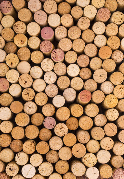 Background pattern of wine bottles corks.