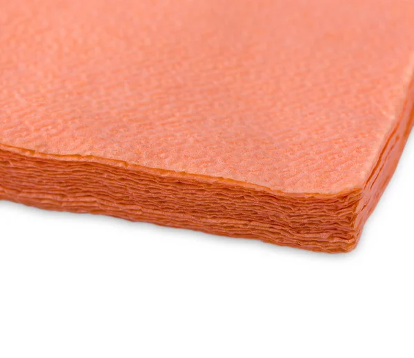 Рожевий паперовою серветкою на білому тлі. — стокове фото