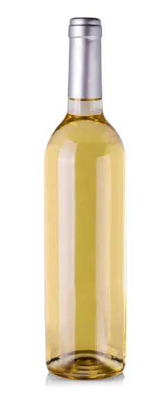 Garrafa de vinho branco isolado em fundo branco . — Fotografia de Stock