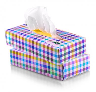 kağıt peçete ile renkli kutu