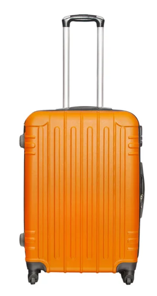 Orange suitcase isolated on white — Stock Photo, Image