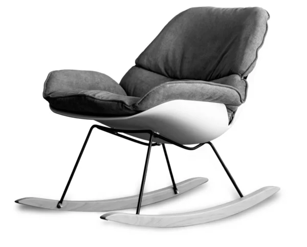 Nova cadeira de balanço em um fundo branco — Fotografia de Stock