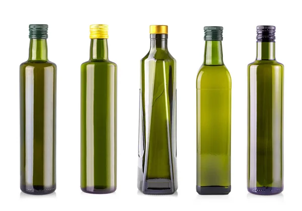 Бутылка оливкового масла на белом фоне Стоковая Картинка