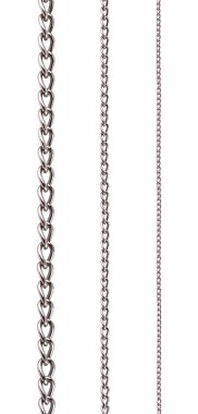 Metal zincir üzerinde beyaz kırpma yolu ile izole