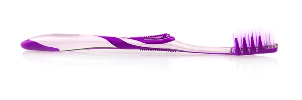 New toothbrush with reflection on white background. — Stock Photo, Image