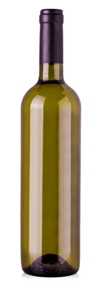 Green Wine bottle isolated on white. — Stock Photo, Image