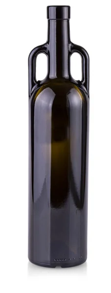 Beyaz Arka Planda Izole Edilmiş Boş Cam Şarap Şişesi — Stok fotoğraf