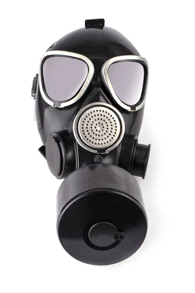 Het Zwarte Gasmasker Isolatade Witte Achtergrond — Stockfoto