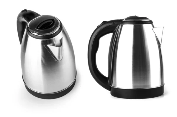 Stainless Steel Electric Kettle White Background — Stock Photo, Image