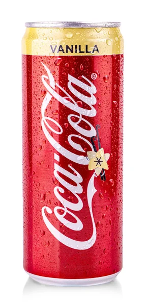 Kamchatka Russia Kwiecień 2020 Coca Cola Vanilla Can Coca Cola — Zdjęcie stockowe