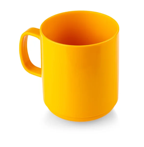 Апельсиновый Стакан Кружку Напиток Белом Фоне Изоляции — стоковое фото