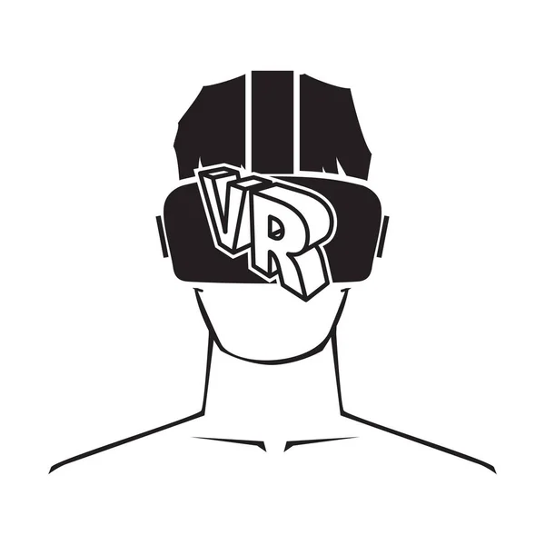 Casque de réalité virtuelle icon.VR . — Image vectorielle